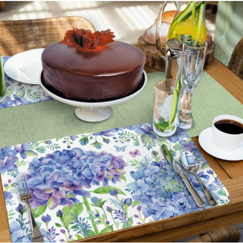 CounterArt Placemat Reversible Beautiful Hydrangea