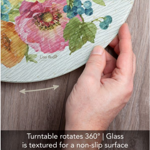 CounterArt Lazy Susan Glass Country Fresh