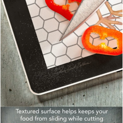 CounterArt Glass Cutting Board Whimsical Roosters