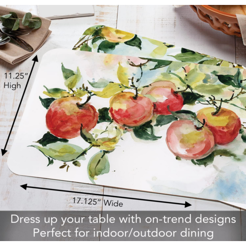 CounterArt Placemat Reversible Watercolour Fruit