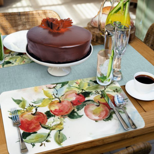 CounterArt Placemat Reversible Watercolour Fruit
