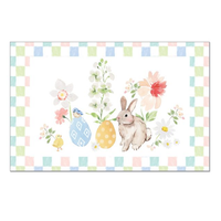Placemats Premium Paper Bunny Checkerboard 24pk