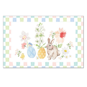 CounterArt Placemats Premium Paper Bunny Checkerboard 24pk