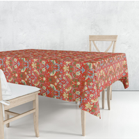 Tablecloth Strawberry Thief Red 52 x 90 Inch