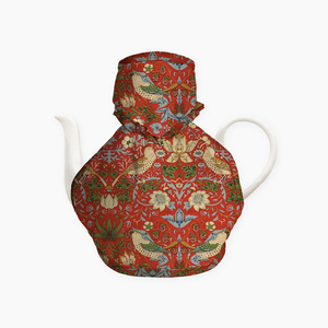 William Morris Tea Cosy Strawberry Thief Red