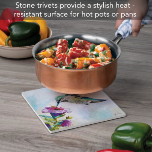 CounterArt Trivet Stone Hummingbird Delight