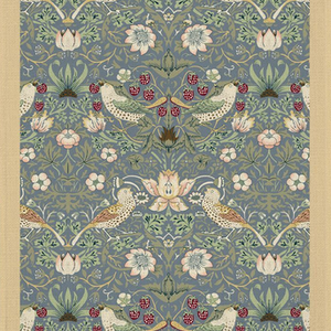 William Morris Tea Towel Strawberry Thief Blue