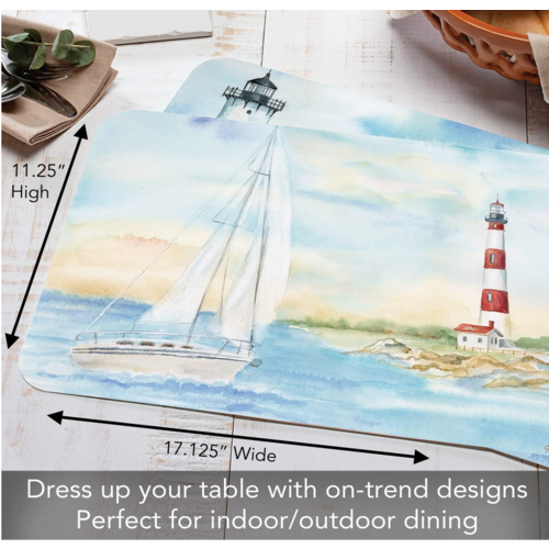 CounterArt Placemat Reversible Lighthouse Scene