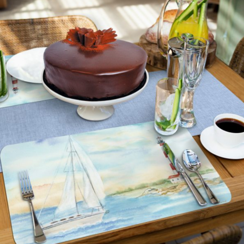 CounterArt Placemat Reversible Lighthouse Scene
