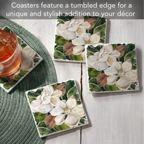 Thirstystone Coasters Coaster Absorbent Magnolia Blossoms Set of 4