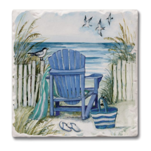 Thirstystone Coasters Coaster Absorbent By the Sea Chairs Set 0f 4