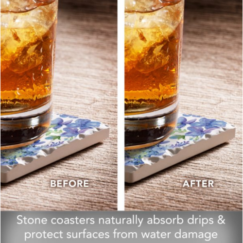 Thirstystone Coasters Coaster Absorbent Beautiful Hydrangea Set of 4