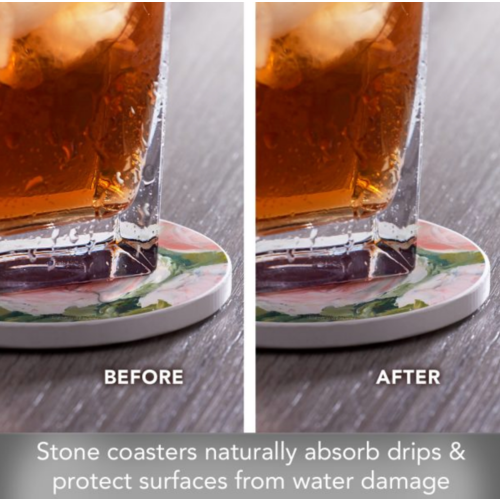 Thirstystone Coasters Coaster Absorbent Round Aged Beauty Set of 4