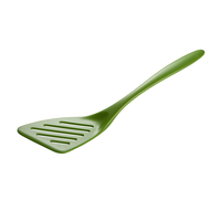 Angled Slotted Spatula Green