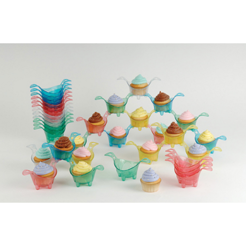 Hutzler Cupcake Stackers Set of 3 Clear