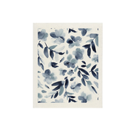Swedish Cloth Watercolour Blue Floral