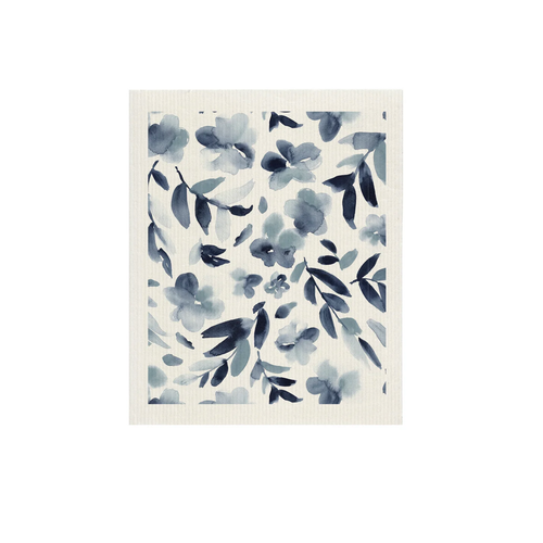 Harman Swedish Cloth Watercolour Blue Floral Harman Swedish Cloth Watercolour Blue Floral