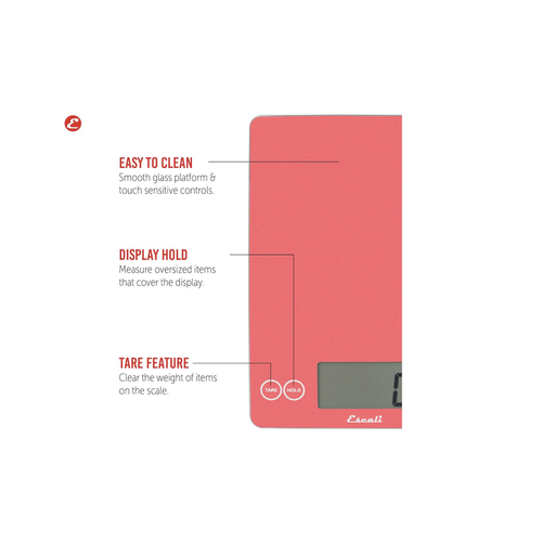 Escali ESCALI ARTI Digital Glass Scale - PINK