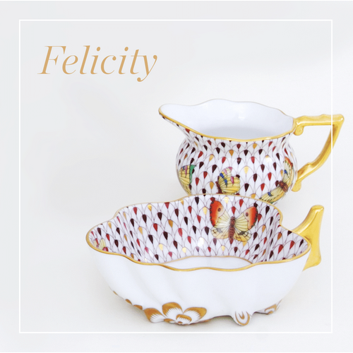 Herend Tea Set for Two Felicity Queen Victoria’s 200th Birthday Anniversary – Limited Edition