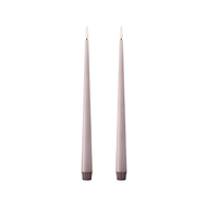 LED Taper Candle Set of 2 Soft Rose