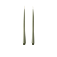 LED Taper Candle Set of 2 Artichoke