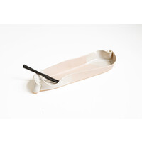 Olive Dish with Rosewood Fork Blushing Pink