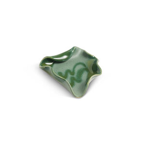 Hilborn Pottery Teabag Holder Spoon Rest Green
