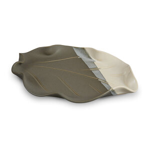 Hilborn Pottery Snack Plate Grey and White