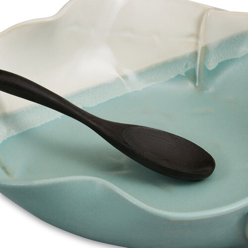 Hilborn Pottery Brie Baker with Rosewood Spoon Robins Egg