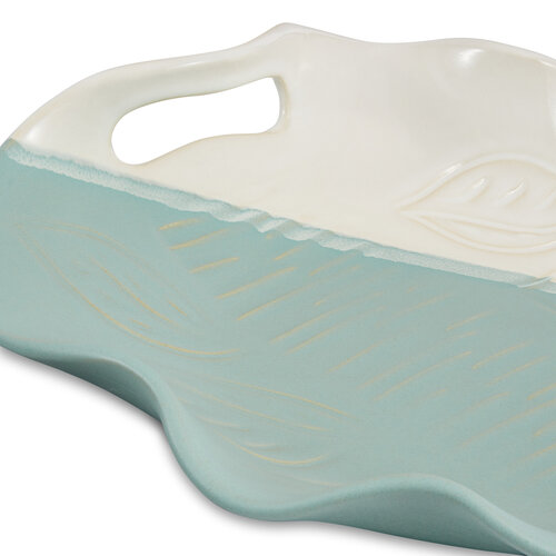 Hilborn Pottery Platter with Handles Robins Egg
