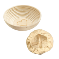 Banneton Round with Heart and Cover