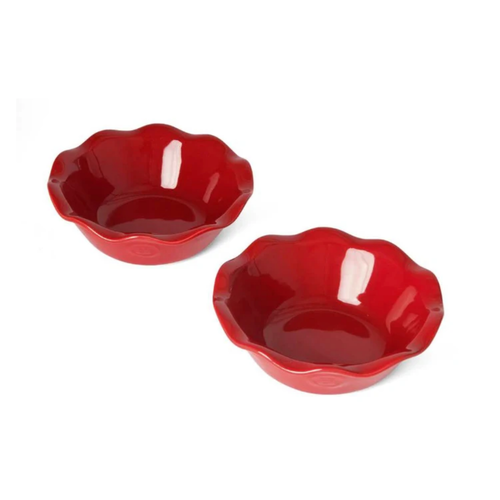 Emile Henry Emile Henry Individual Pie Dish Grand Cru Red Set of 2 Emile Henry Emile Henry Individual Pie Dish Grand Cru Red Set of 2