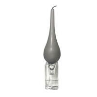 Drop Shape Candle Grey