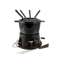 SWISSMAR Sierra Iron Fondue Set Metallic Black