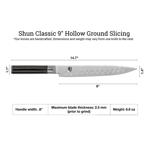 Shun SHUN Classic Hollow Ground Slicing Knife 9"