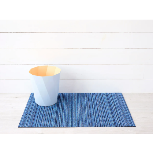 Chilewich Utility Mat Skinny Stripe Shag Ocean Chilewich Utility Mat Skinny Stripe Shag Ocean