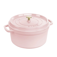 Dutch Oven Round 4 Qt Pink Peony Staub