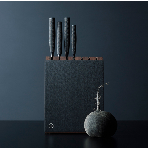 Wusthof Black Aluminum Knife Block with Wood Insert 7 Slot