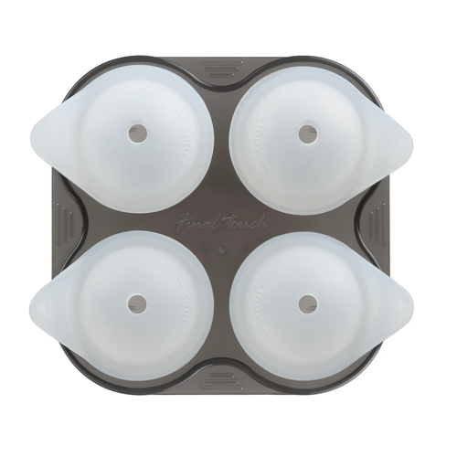 Final Touch Yarai Shiver Ice Ball Shots 4 Glasses with Ice Ball Tray
