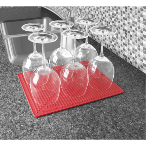 Final Touch Silicone Drying Mat Red