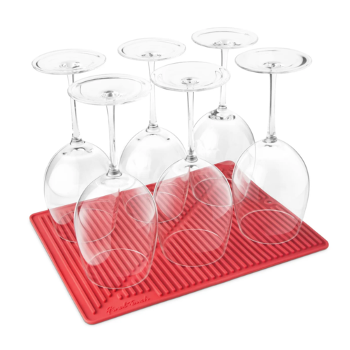Final Touch Silicone Drying Mat Red