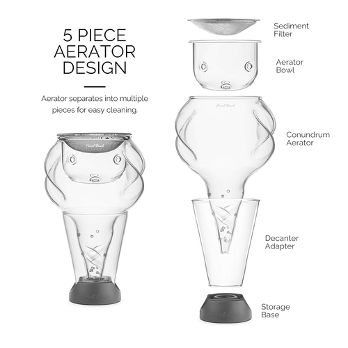 Final Touch Conundrum Aerator For Wine Decanters