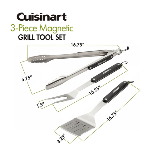Cuisinart Magnetic Grill Tool Set 3 Pieces