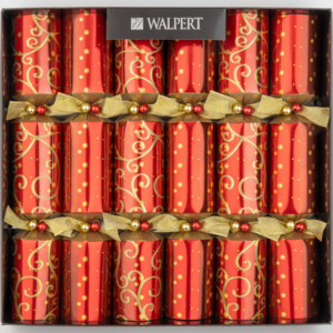 Walpert Crackers Crimson and Gold 6 Piece