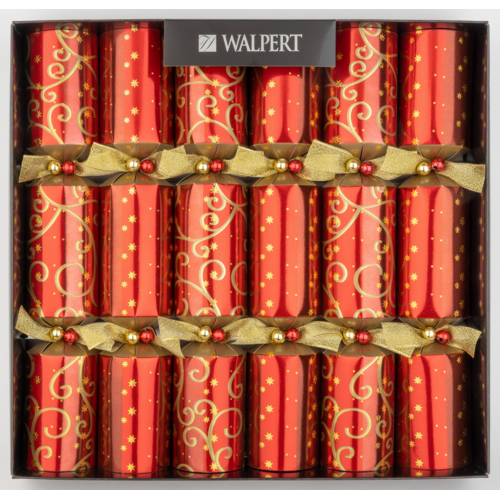 Walpert Crackers Crimson and Gold 6 Piece Walpert Crackers Crimson and Gold 6 Piece