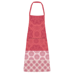 Garnier Thiebaut Apron Mille Rosaces Framboise Coated Cotton Garnier Thiebaut