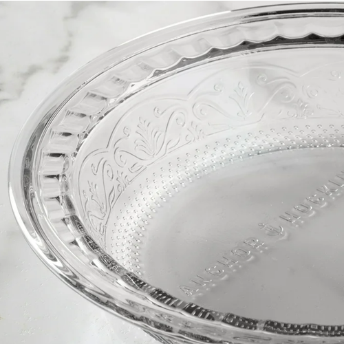 Anchor Hocking Laurel Embossed Pie Dish 9.5 Inch