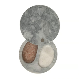 Fox Run White Marble Double Salt Cellar
