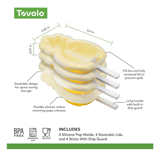 TOVOLO Pineapple Stackable Pop Mold Set