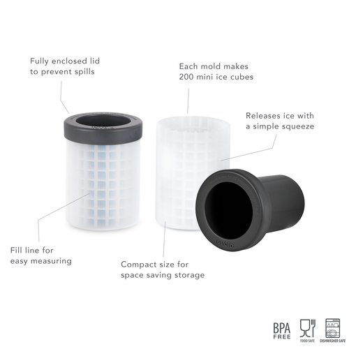 TOVOLO Mini Ice Cylinders Squeeze & Release Set of 2